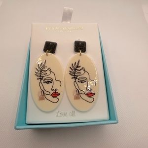 Christian Siriano earrings in decorative blue box. New, never worn.